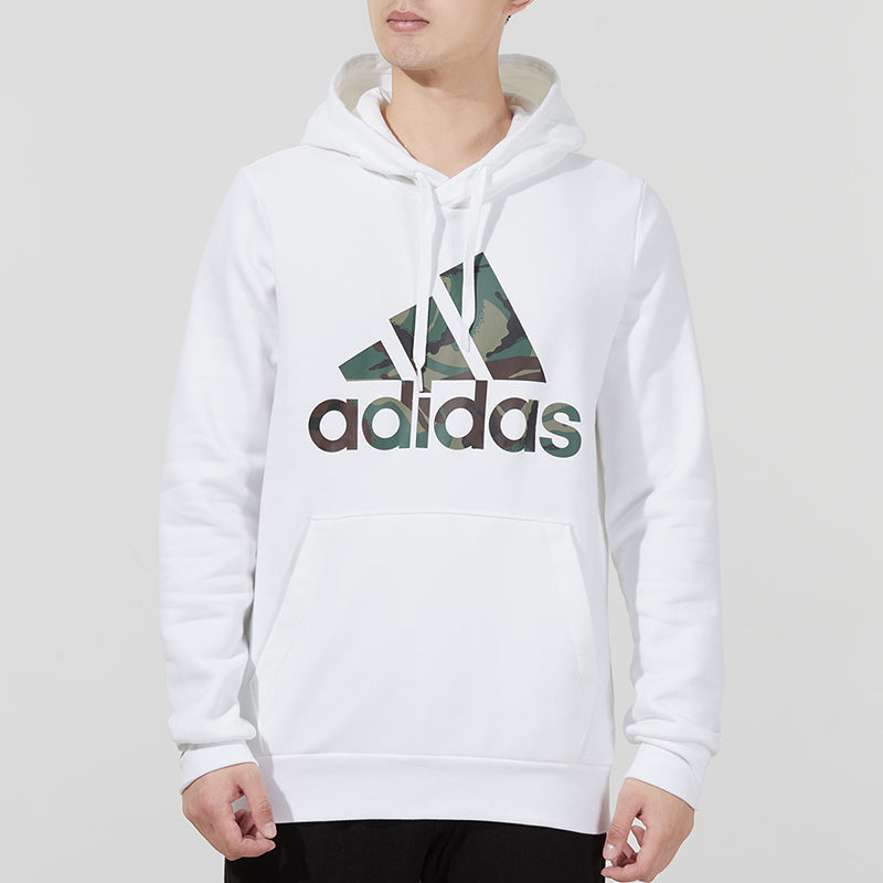 Men's adidas Camo Hd Camouflage Large Logo Printing Sports White H14672