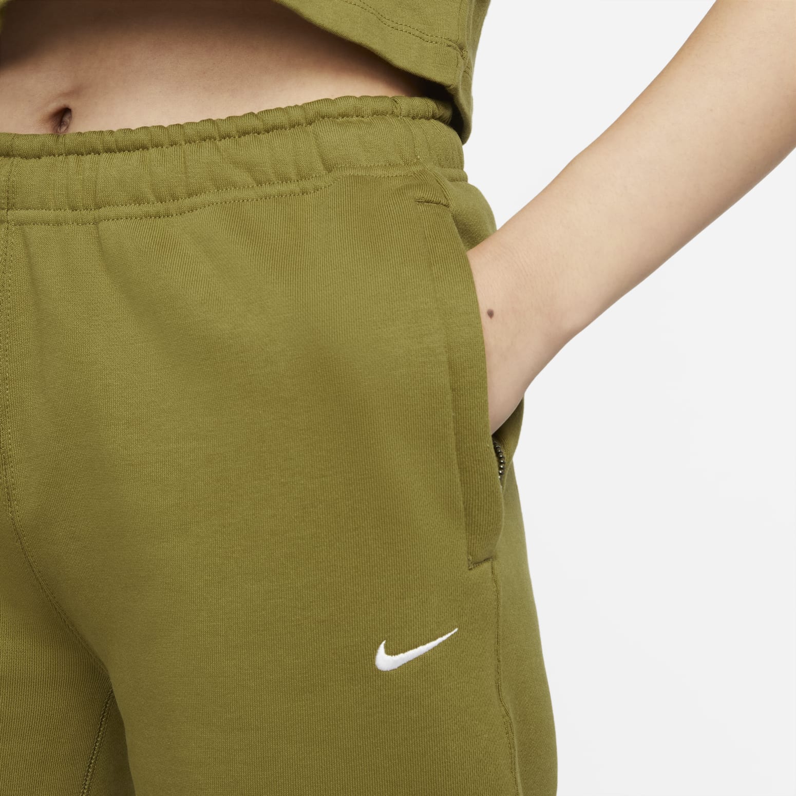 (WMNS) Nike Solo Swoosh Sweatpants 'Green' DA0334-318