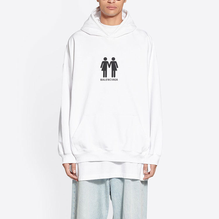 Balenciaga Pride Hoodie Boxy Fit 'White' 651799TMVO30904