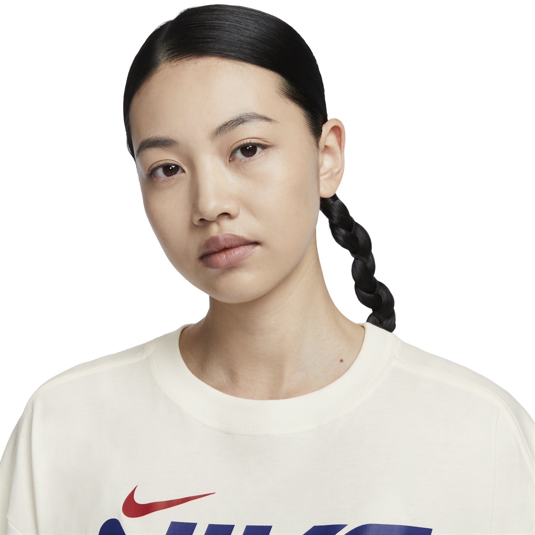 (WMNS) Nike Sportswear Graphic Oversized T-shirt Asia Sizing 'Sail' HF6292-133