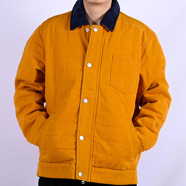 Men's Converse Retro Casual Cargo Jacket Yellow 10019460-A04