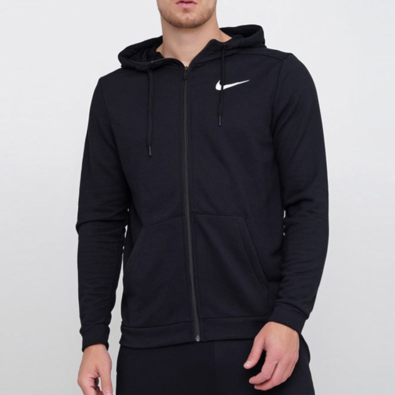 Nike Dri-FIT logo Quick Dry Casual Sports Hooded Jacket Black CJ4317-010