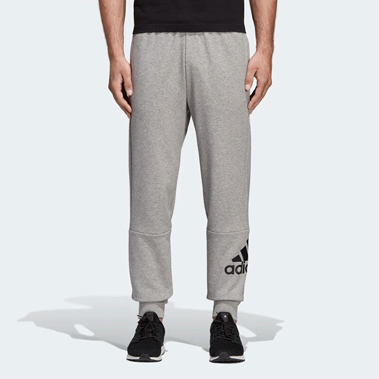 adidas Mh Bos Pnt Ft Logo Printing Bundle Feet Sports Long Pants Asia Edition light grey DT9959