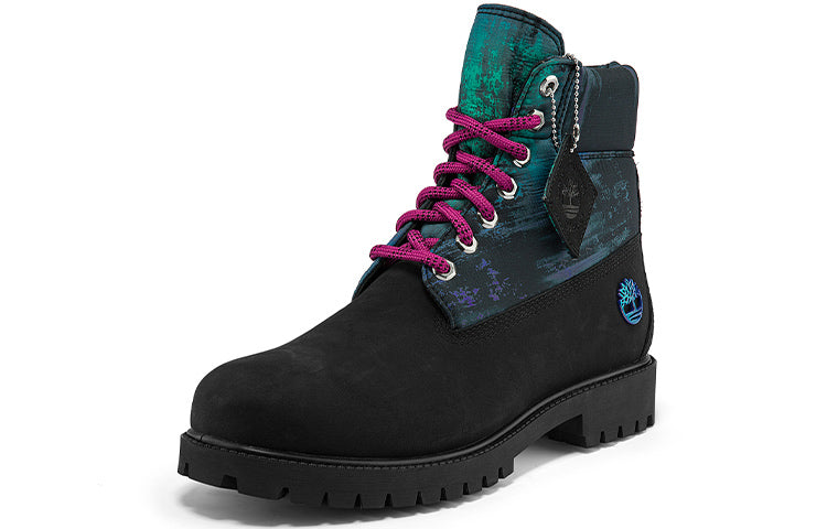 Timberland Heritage NL Sky 6 Inch Waterproof Boots 'Black Nubuck with Print' A2M69001