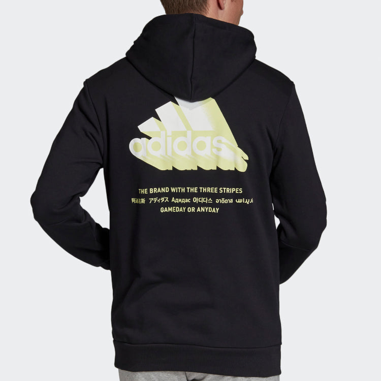adidas Must Haves Graphic logo Printing Cozy Sports Black FL4026