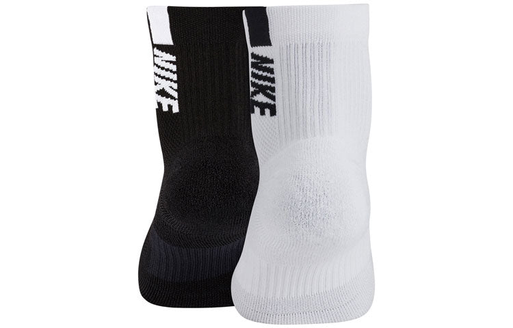 Nike Multiplier Running Ankle Socks (2 Pair) White/Black SX7556-906