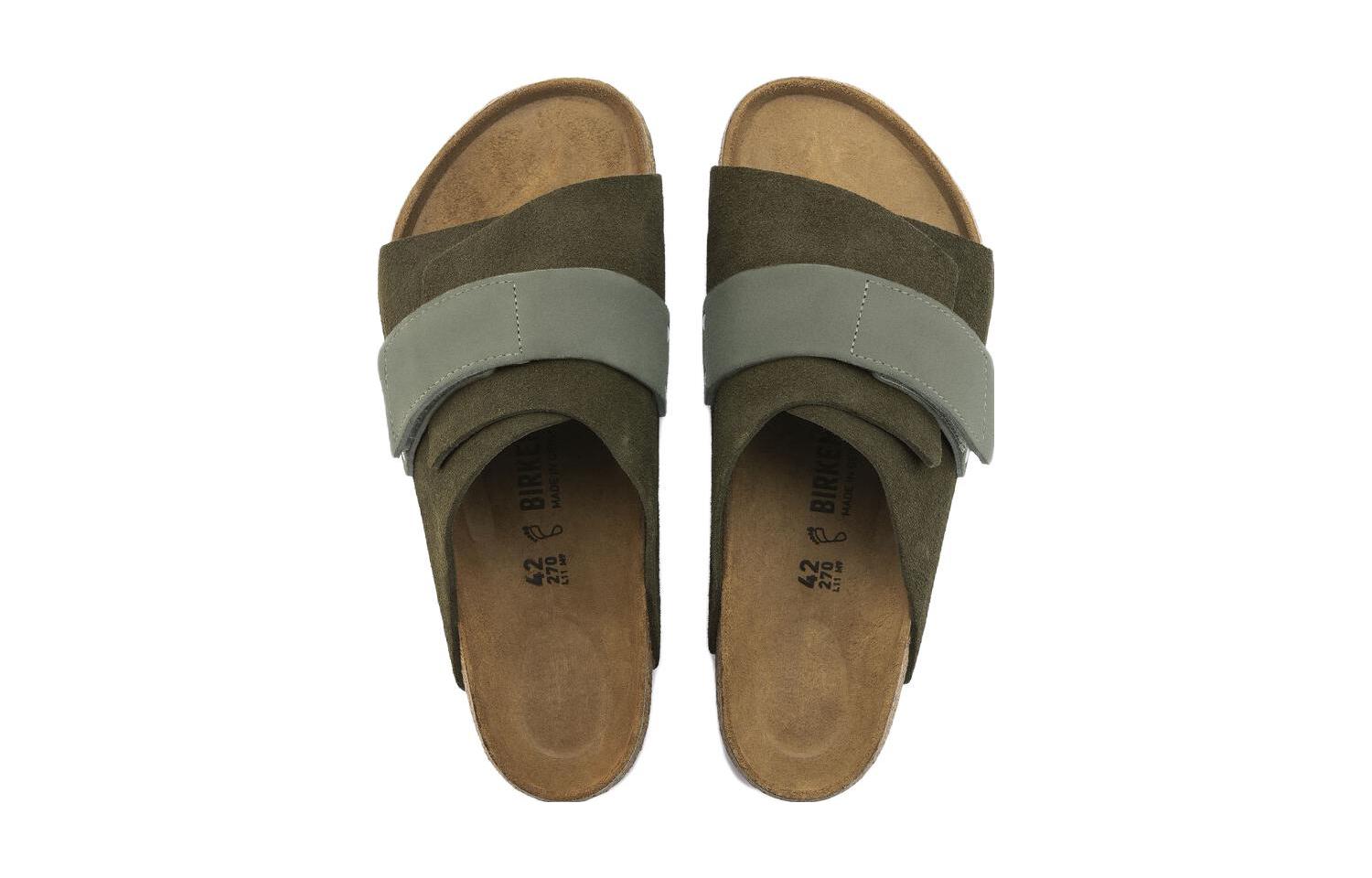 Birkenstock Kyoto Suede Leather Sandals 'Thyme' 1023831