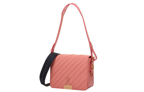 (WMNS) OFF WHITE Black Cowhide Pink Messenger Bag 'Black Pink' 0WNA011R189060012200