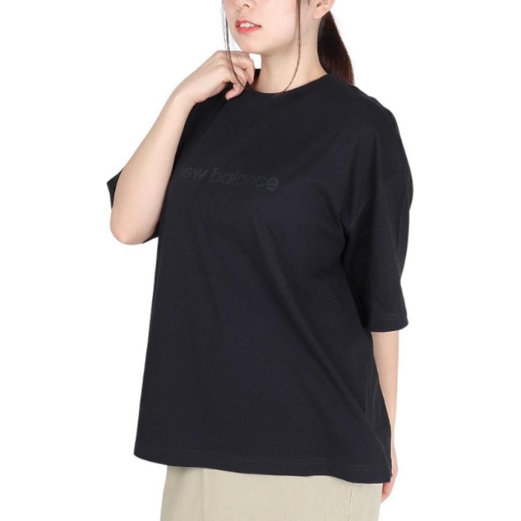 (WMNS) New Balance Hyper Density Jersey Oversized T-shirt Asia Sizing 'Black' WT41555-BK