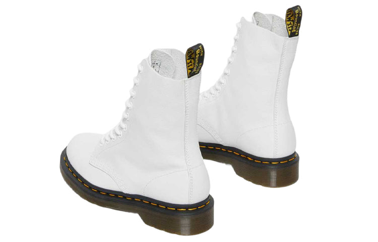 (WMNS) Dr. Martens 1490 Virginia Leather High Boots 'White' 27261113