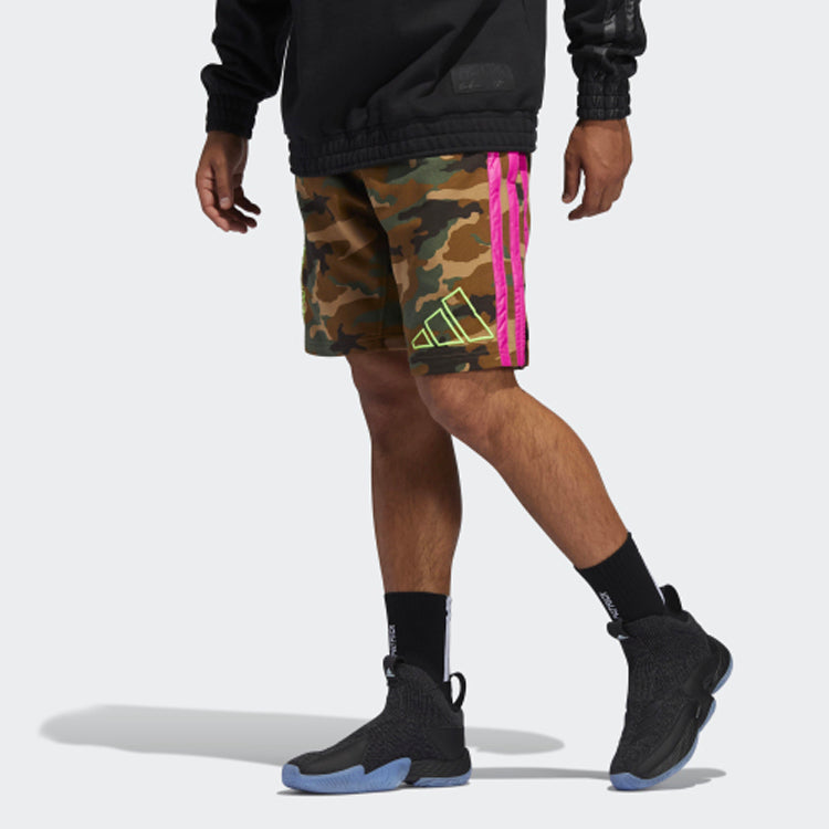 adidas Camouflage Printing Basketball Sports Shorts Camouflage FR5764
