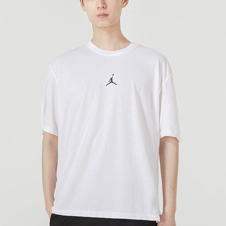 Air Jordan SS22 Logo Printing Sports Round Neck Short Sleeve White DH8922-100