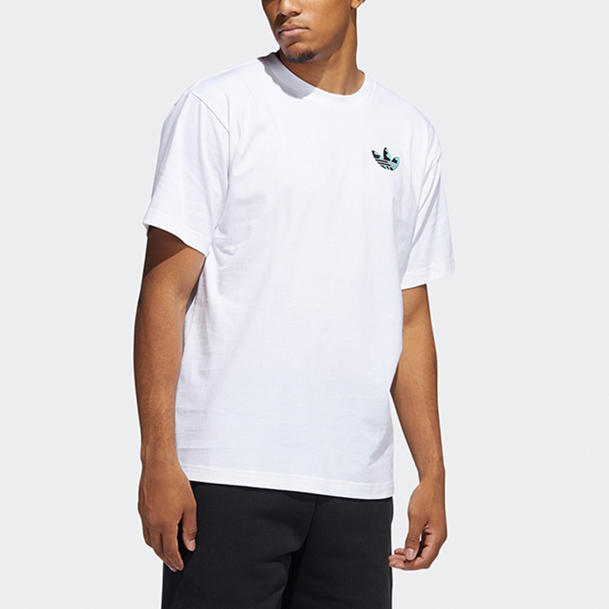 adidas originals Athleisure Casual Sports Printing Round Neck Short Sleeve White GN3906