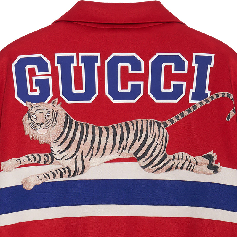 Gucci Gucci Tiger Collared Sweatshirt With Patch 'Red Ivory' 683513-XJD3R-6116