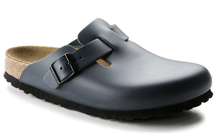 Birkenstock Boston Soft Leather Mules 'Blue' 60151