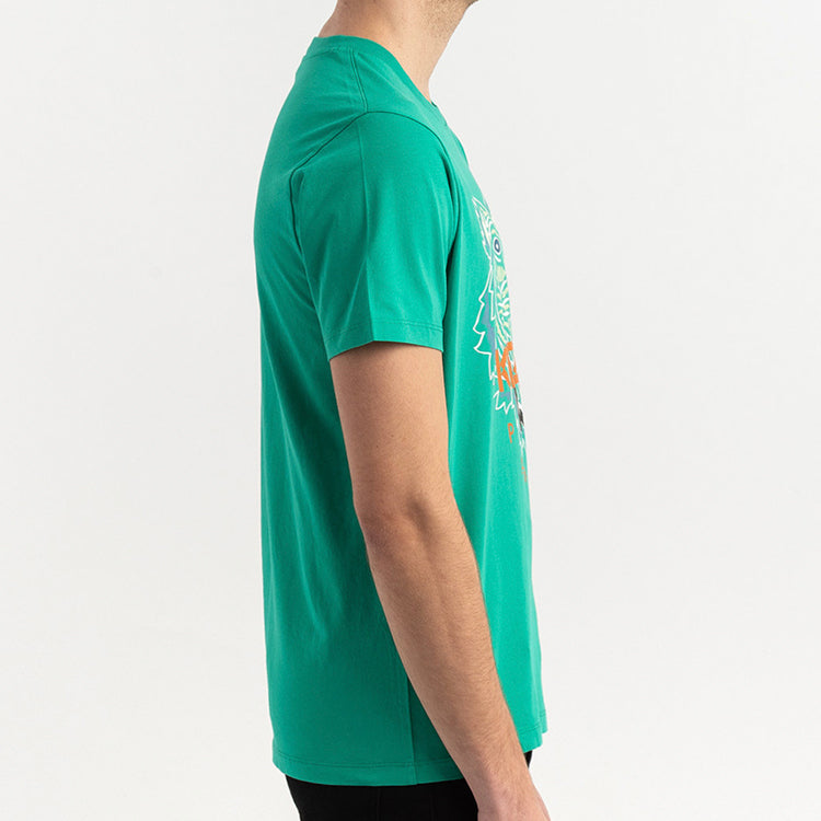 Men's KENZO Classic Tiger Head Printing Round Neck Short Sleeve Mint Green FA55TS0504YA-58