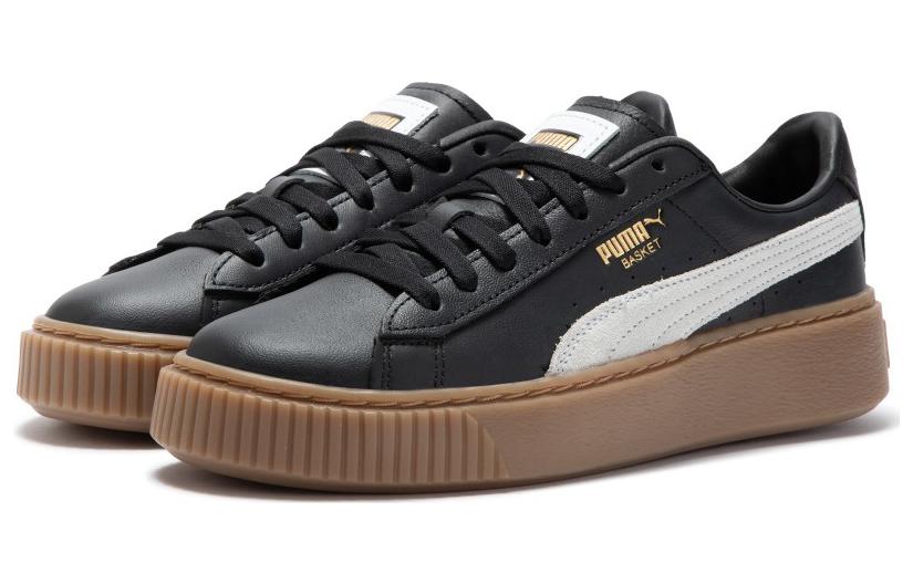 (WMNS) PUMA Basket Platform L 'Black' 394369-02