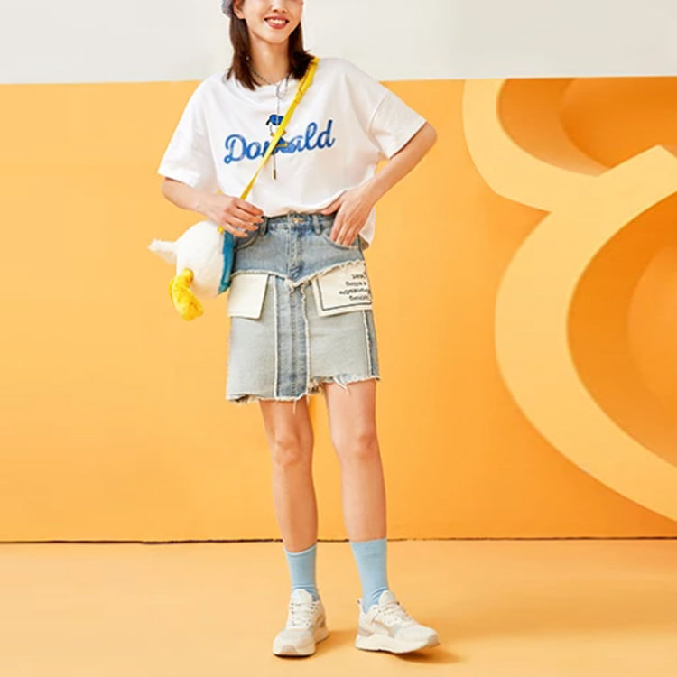 Li-Ning x Disney Crossover Alphabet Printing Round Neck Short Sleeve White AHSR542-1