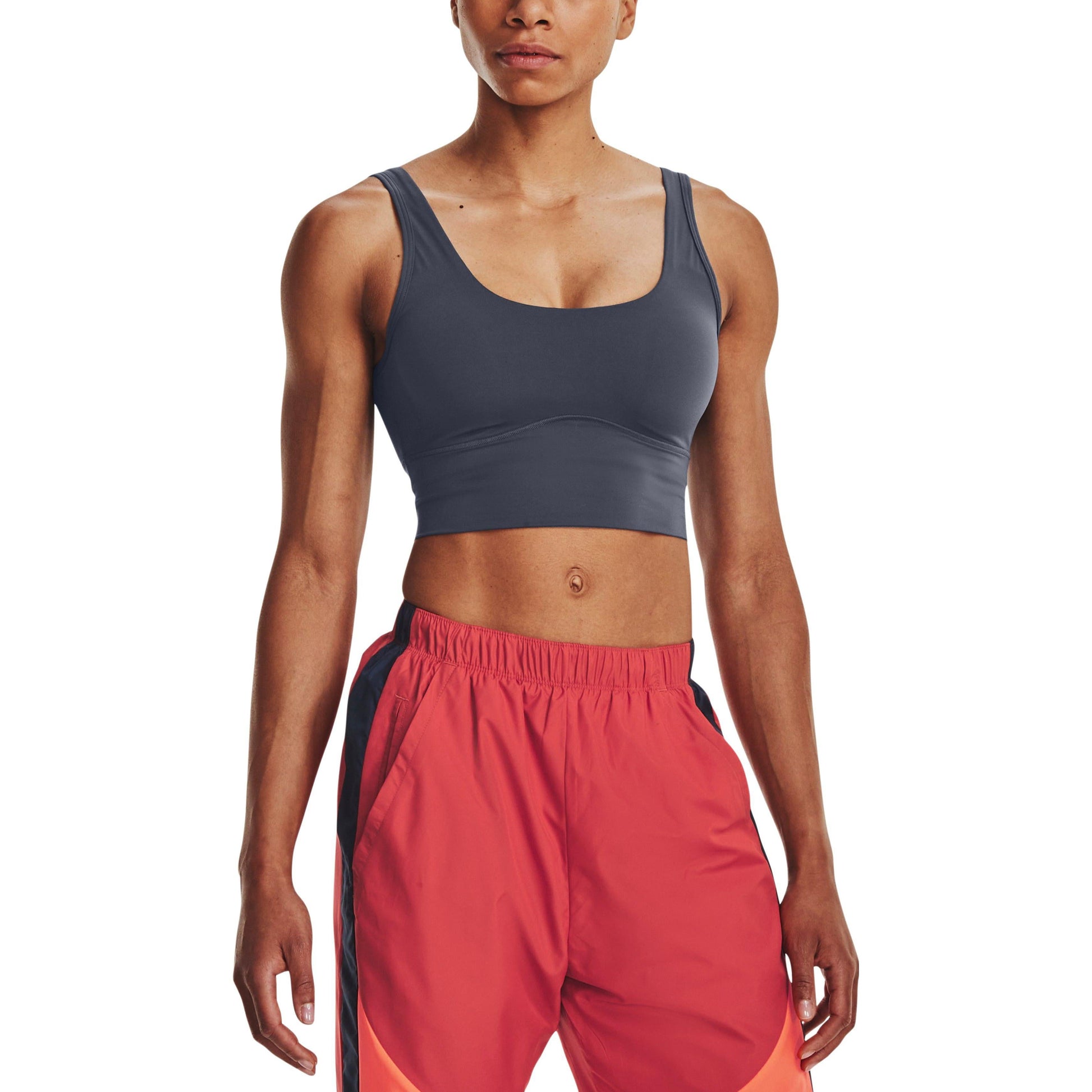 (WMNS) Under Armour Meridian Fitted Crop Tank 'Storm Grey' 1373924-044