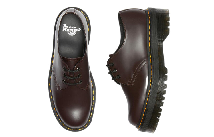 Dr. Martens 1461 Smooth Leather Platform Shoes 'Wine Red' 27332626
