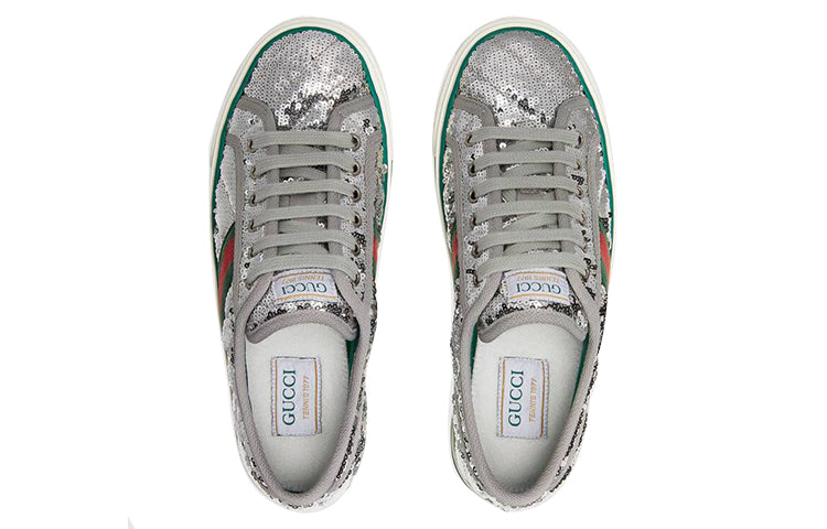 (WMNS) Gucci Tennis 1977 'Sequin - Silver' 646438-2MO10-8161