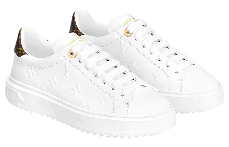 (WMNS) LOUIS VUITTON Time Out Sneakers 'White with White Monogram' 1A9HBT