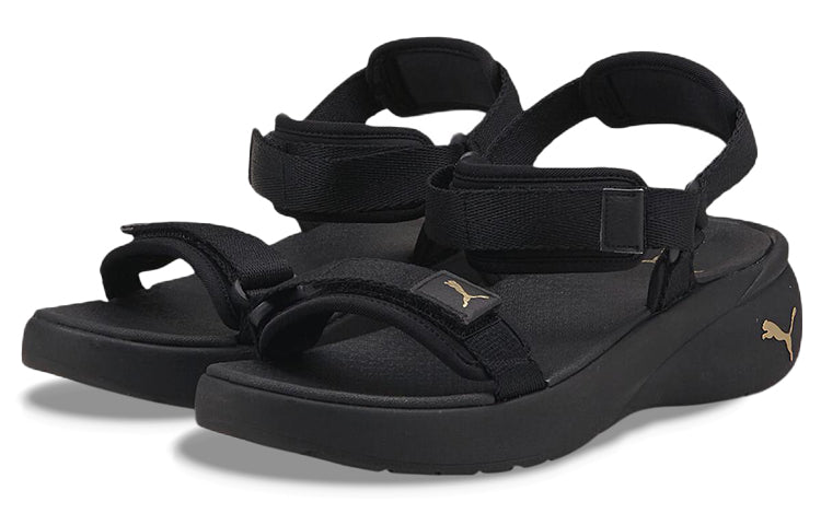 (WMNS) PUMA Sporty Vola Sandal 'Black Team Gold' 384132-01