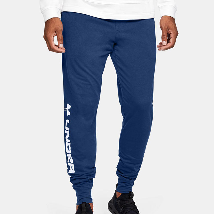 Under Armour Sportstyle Cotton Graphic Joggers 'Navy White' 1329298-449