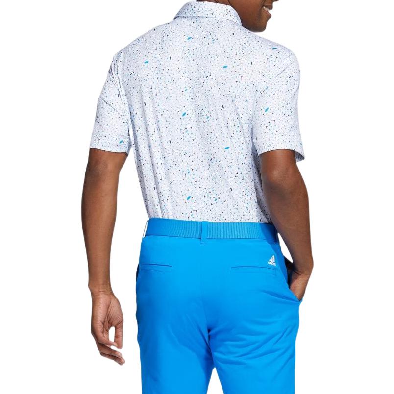adidas Golf Flag-Print Polo Shirt 'Blue Rush' HA6123