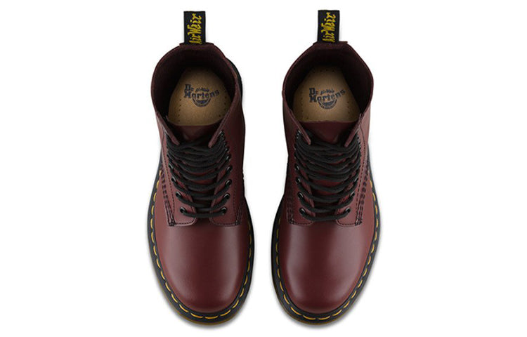 Dr. Martens 1490 Black Smooth Classic 10 Martin boots Couple Style Red 10092600