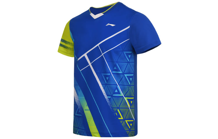 Li-Ning Badminton Series Quick Dry Training Tournament T-Shirt 'Crystal Blue' AAYS071-3