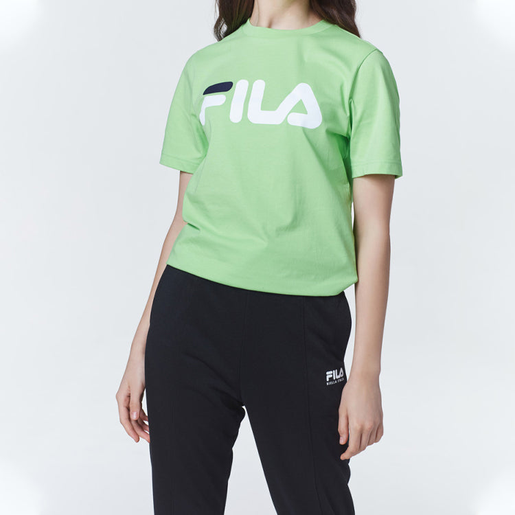 FILA logo Athleisure Casual Sports Short Sleeve Unisex Green FS2RSC2001XGL