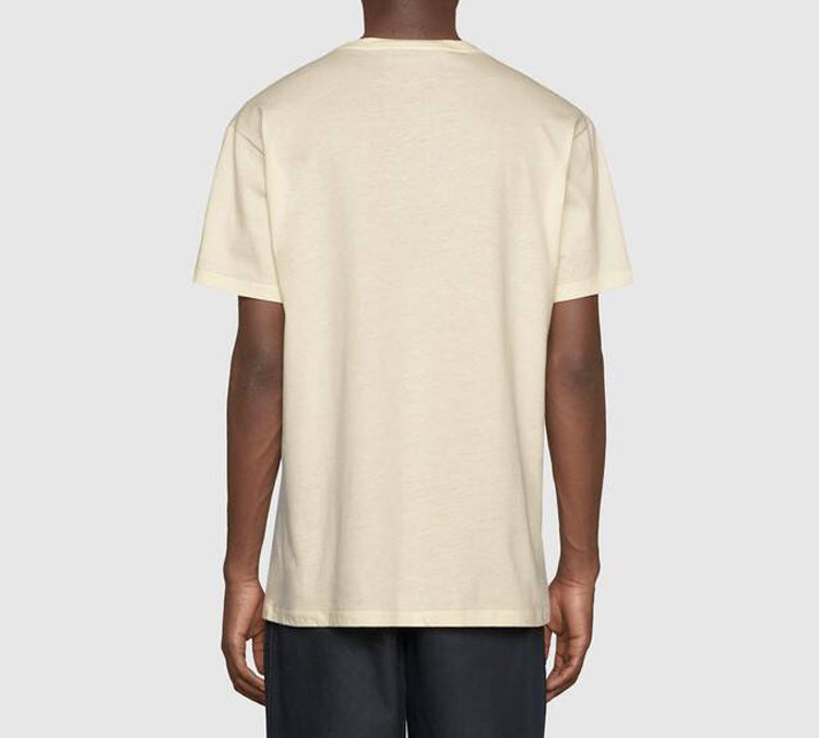 Gucci French Letter Round Neck For Men Gray White 548334-XJCKZ-9232