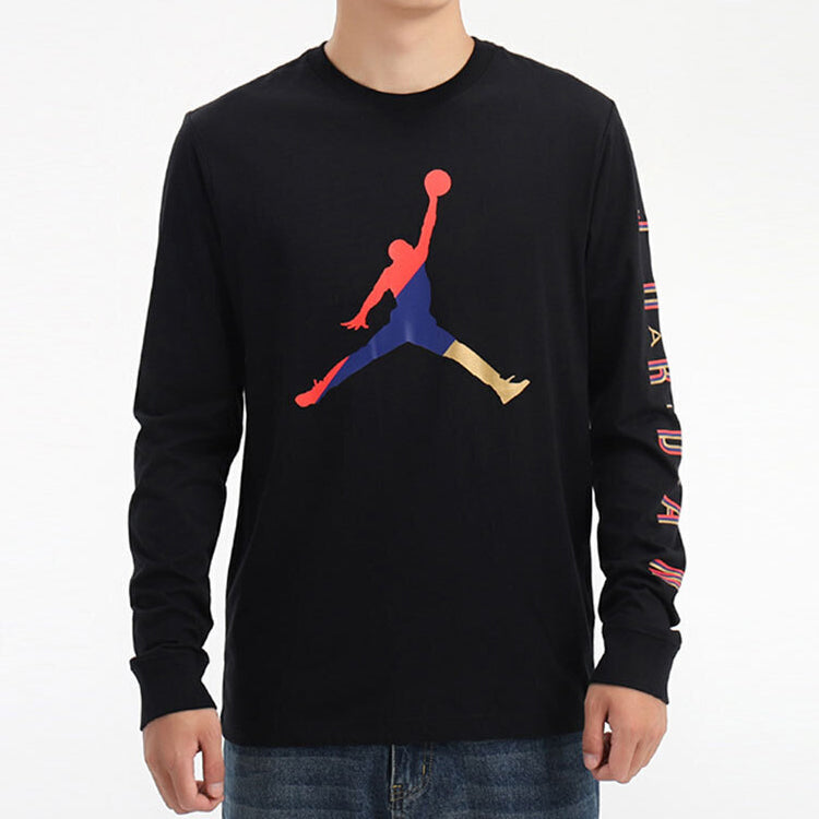 Air Jordan Multi-Color Alphabet Logo Long Sleeves Black CN3503-010