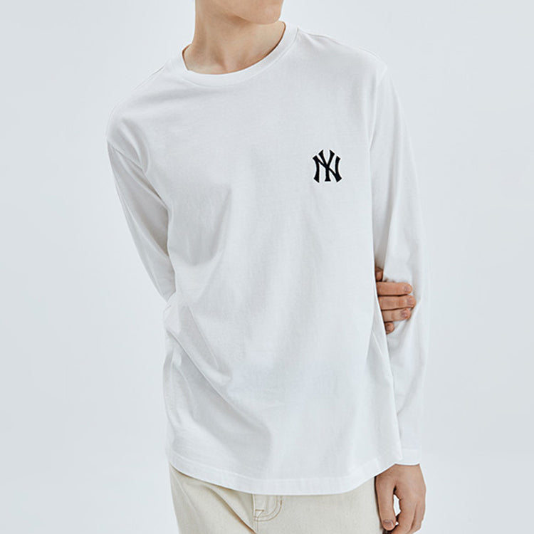 MLB Unisex Thin Section Printing Logo Long Sleeve White 31TS01941-50W