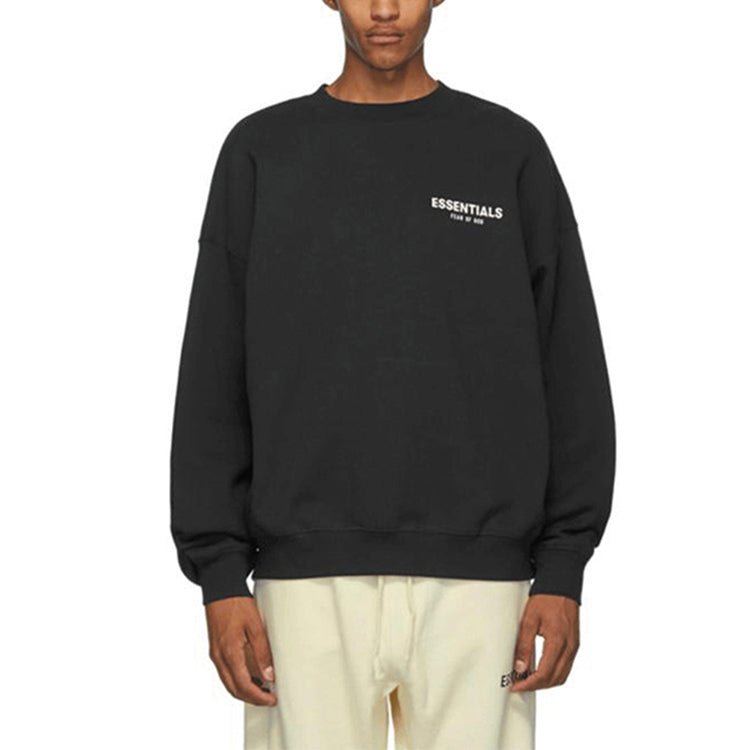 Fear of God Essentials Boxy Crew Sweat Black FOG-FW19-82