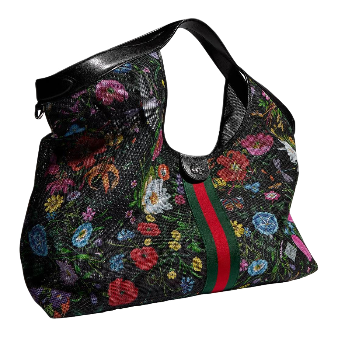 (WMNS) Gucci Giglio Flora Large Tote Bag 'Black Multicolor' 853971-FAGDB-1053