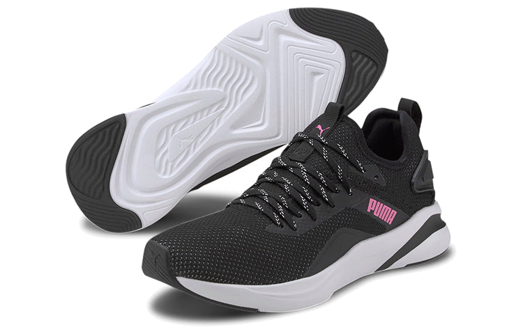 (WMNS) PUMA Softride Rift Knit 'Black White Pink' 194069-01