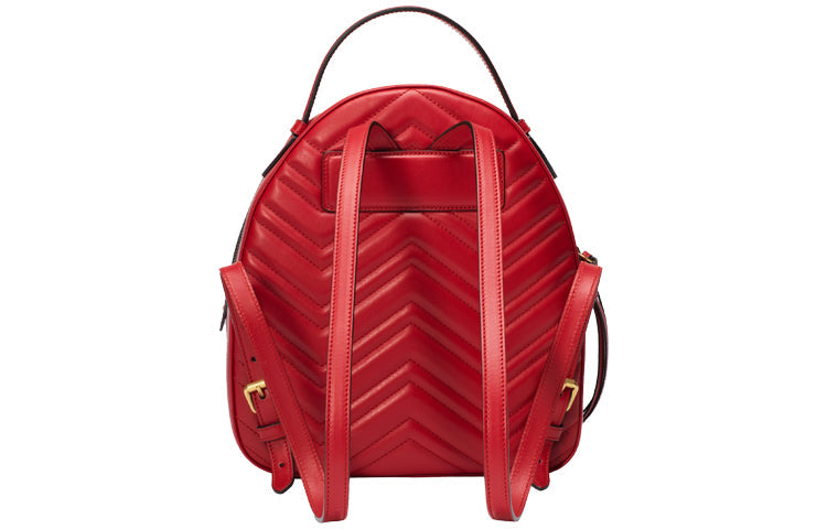 (WMNS) Gucci GG Marmont Series Leather Backpack Red 476671-DTDHD-6433