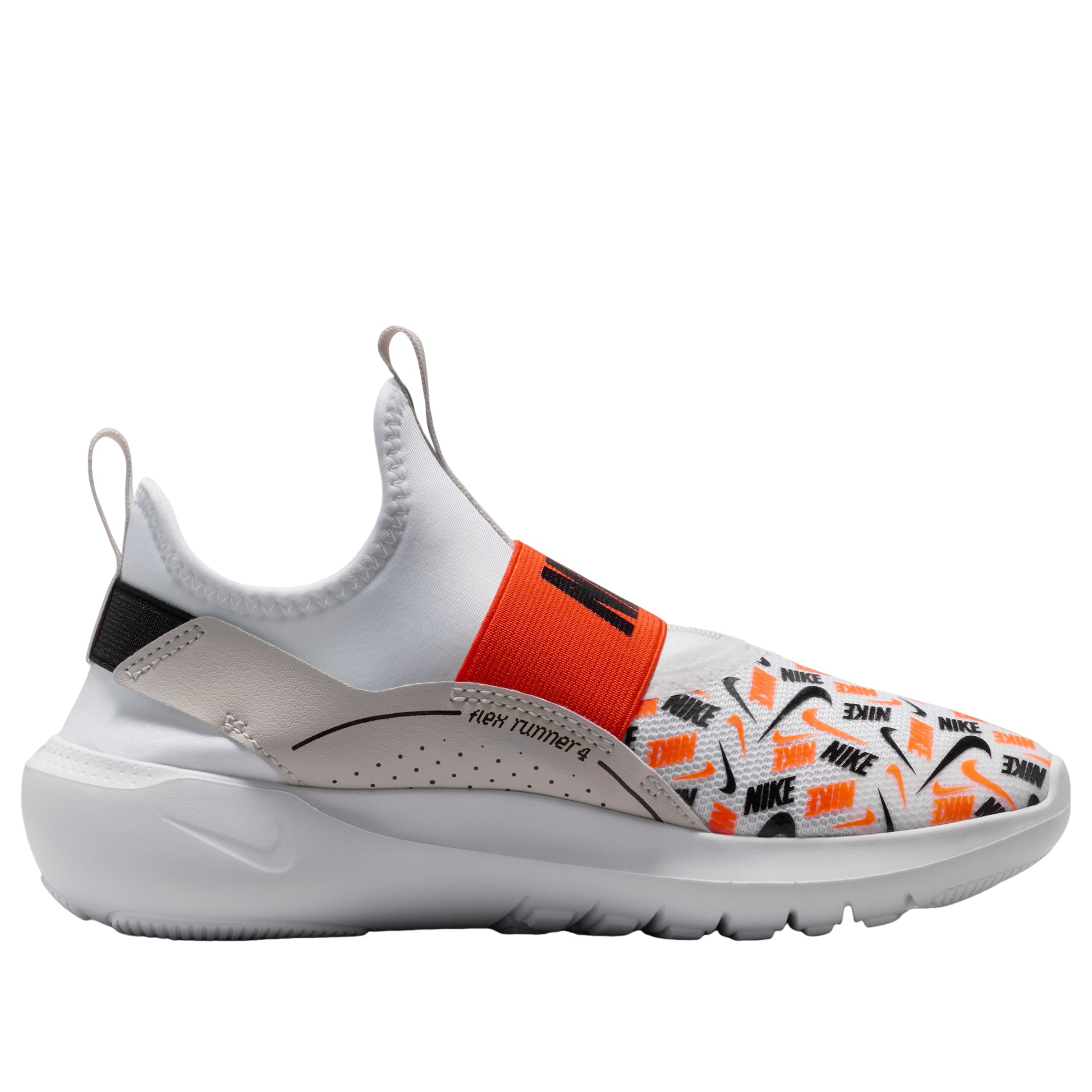 (GS) Nike Flex Runner 4 'White Safety Orange' IO9506-100