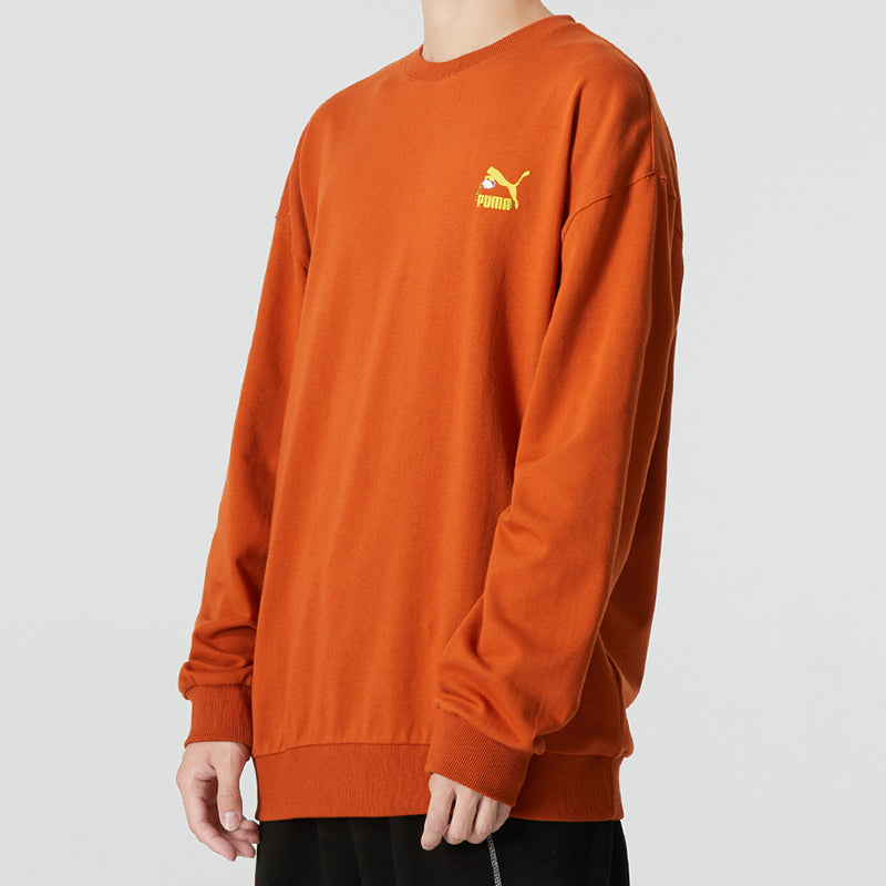 PUMA Logo Crew Neck Sweatshirt 'Orange' 538780-64