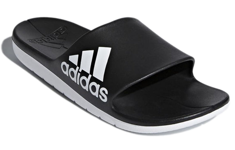 adidas Aqualette Cloudfoam Slippers 'Black White' CM7928