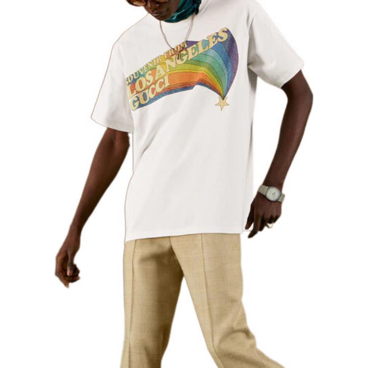 Gucci SS22 Love Parade Rainbow Tee 'White' 616036-XJEJC-9095