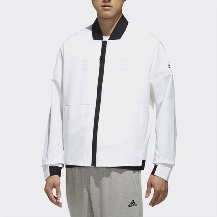 adidas Casual Sports Woven Light Jacket 'White Black' DZ1996