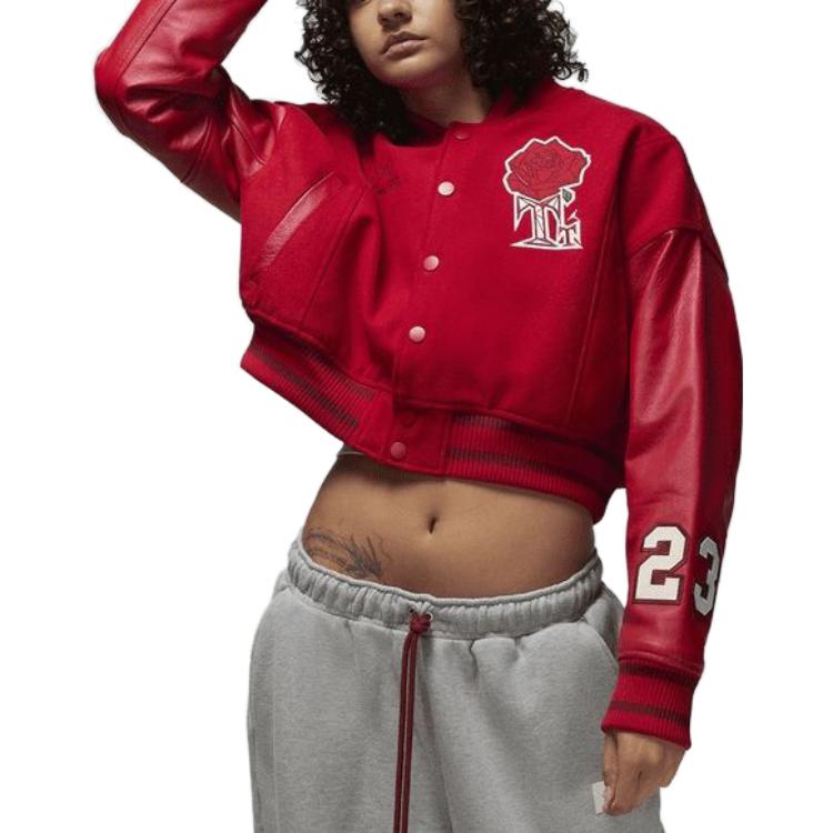 (WMNS) Air Jordan x Teyana Taylor Varsity Jacket 'Red' FB2642-687
