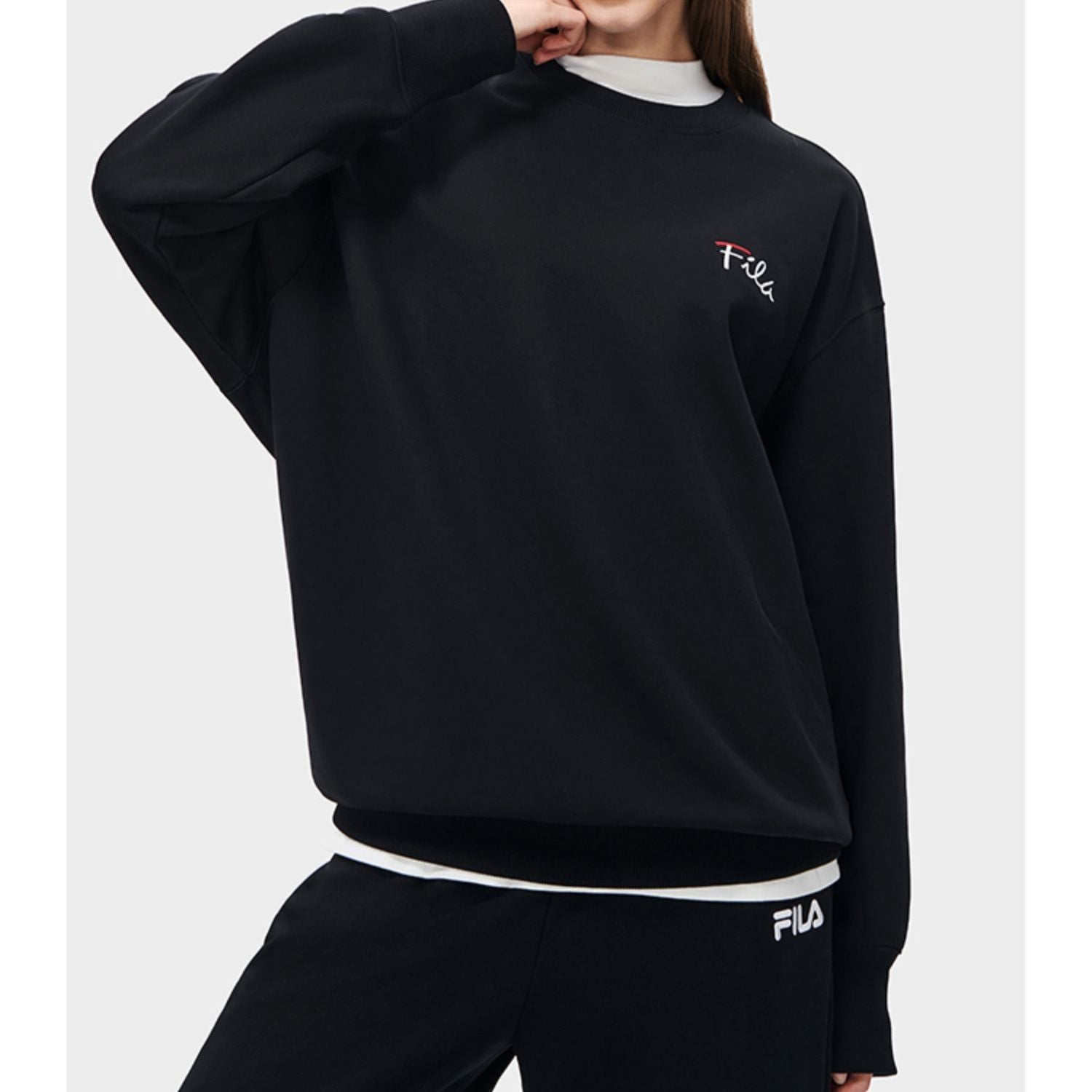 FILA Logo Sweater 'Black' F11U248201F-BK