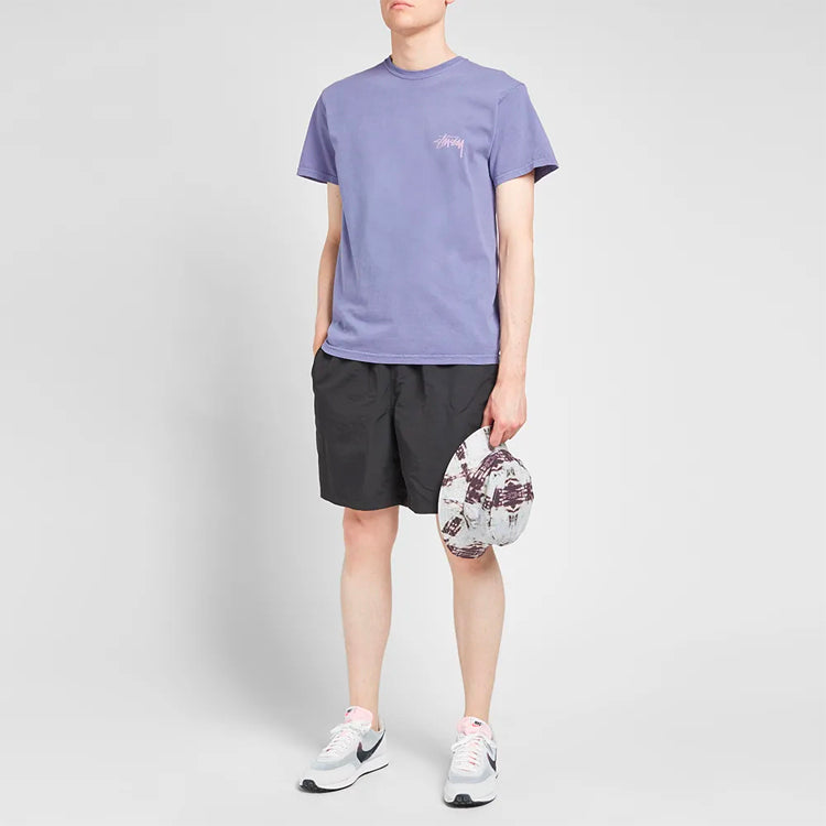 Stussy Painter Pigment Dyed Tee Back Printing Short Sleeve Unisex Purple 1904398-PURP