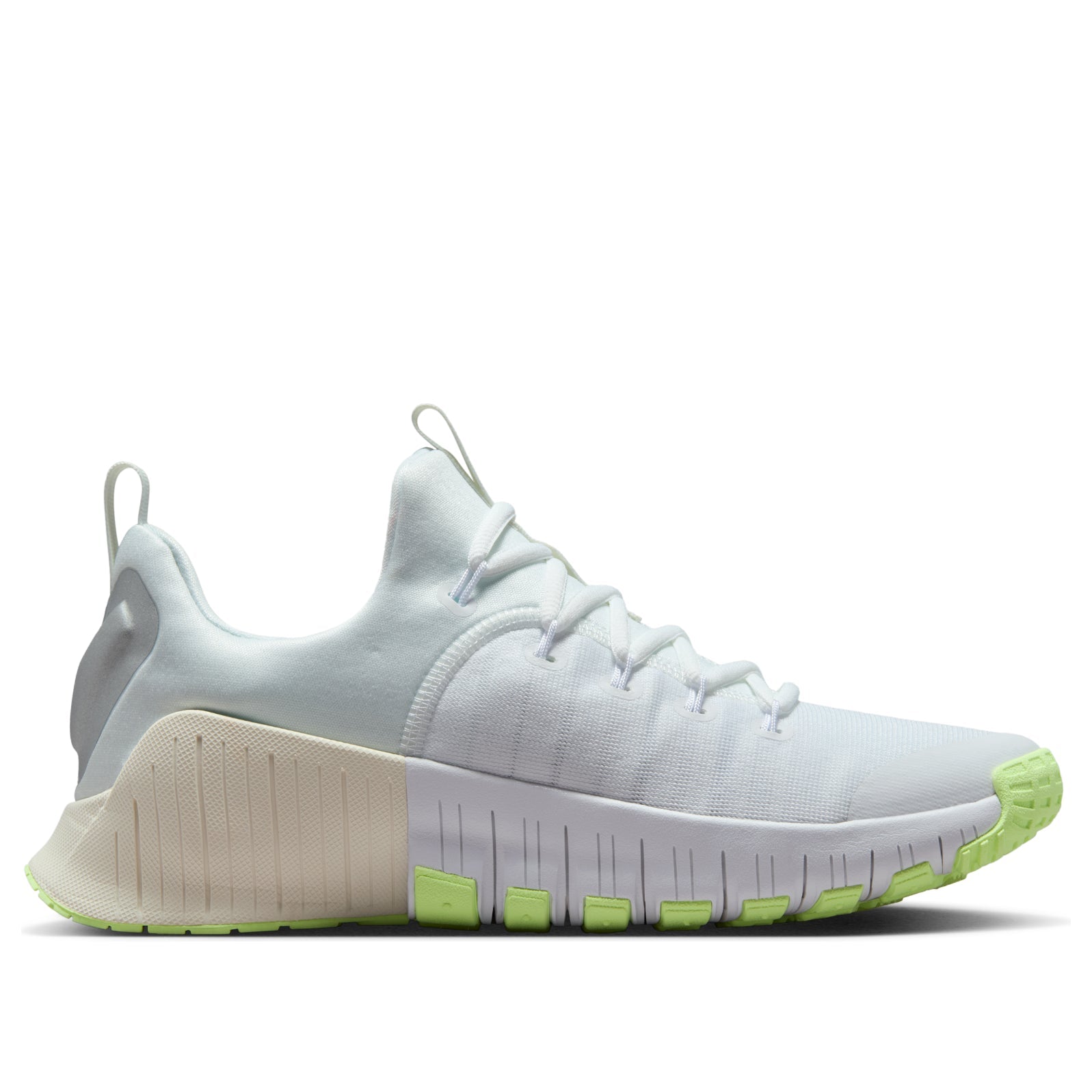 (WMNS) Nike Free Metcon 6 'White Metallic Silver Barely Volt' FJ7126-108