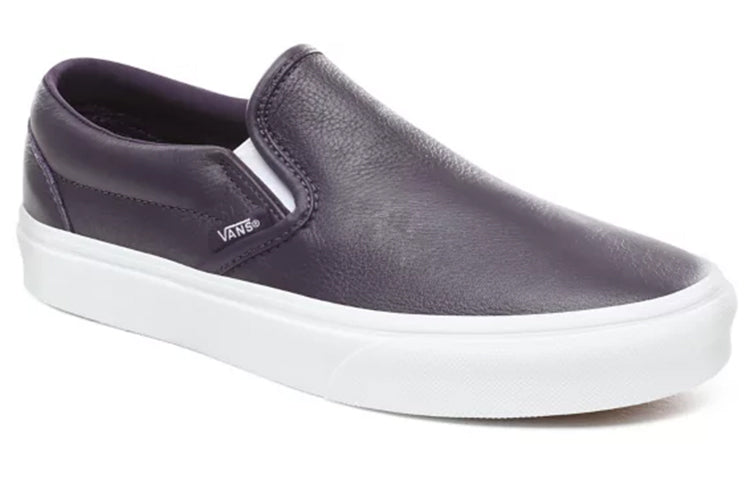 Vans Leather Classic Slip-On 'Black White' VN0A38F7VM9