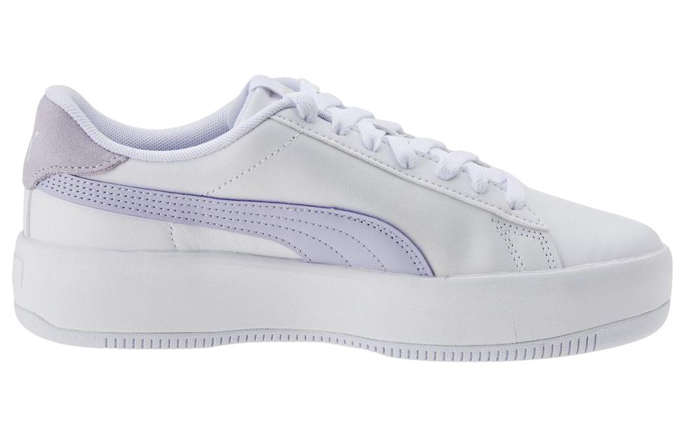 (WMNS) PUMA Lily Platform Laced 'White Purple Heather' 384617-07